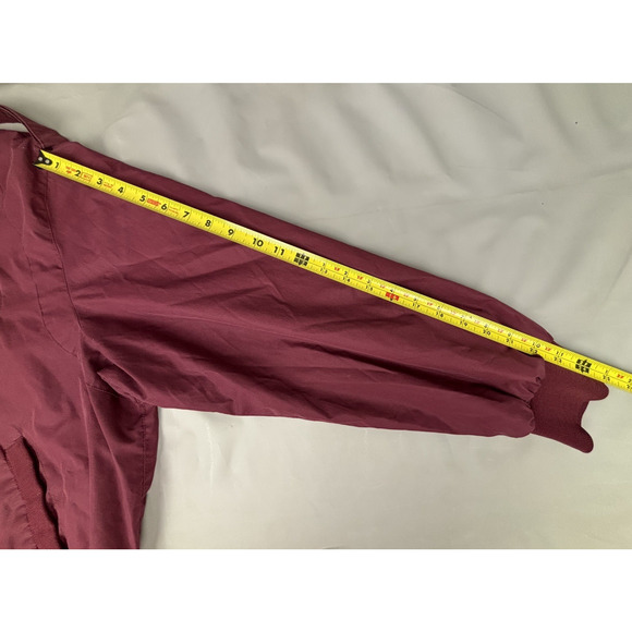 Vintage Members Only Burgandy Bomber Jacket Mens Large Full Zip - Picture 8 of 15